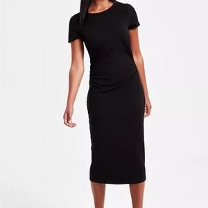Bar lll Women’s Ruched Short Sleeve Midi Dress